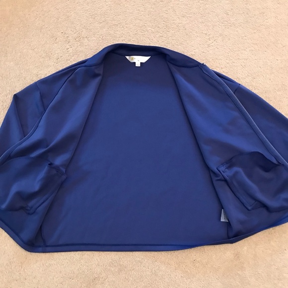 Body Glove Athletic Jacket Womens Medium Blue Pockets Unlined Zip Up Stretch - Picture 5 of 8